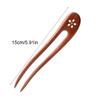 Delicate U Shaped Wooden Hair Sticks Handmade Chinese Style Wood Hairpins and Clips Headdress Long Hair Holder Hair Forks Girls