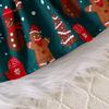 2025 Christmas Baby Romper - European & American Style: Girls' Autumn Print Ribbed Jumpsuit with Skirt
