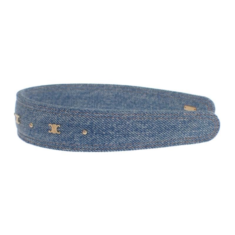 CELINE  460YV2BCO.07GD Hair Accessory Blue Denim Women