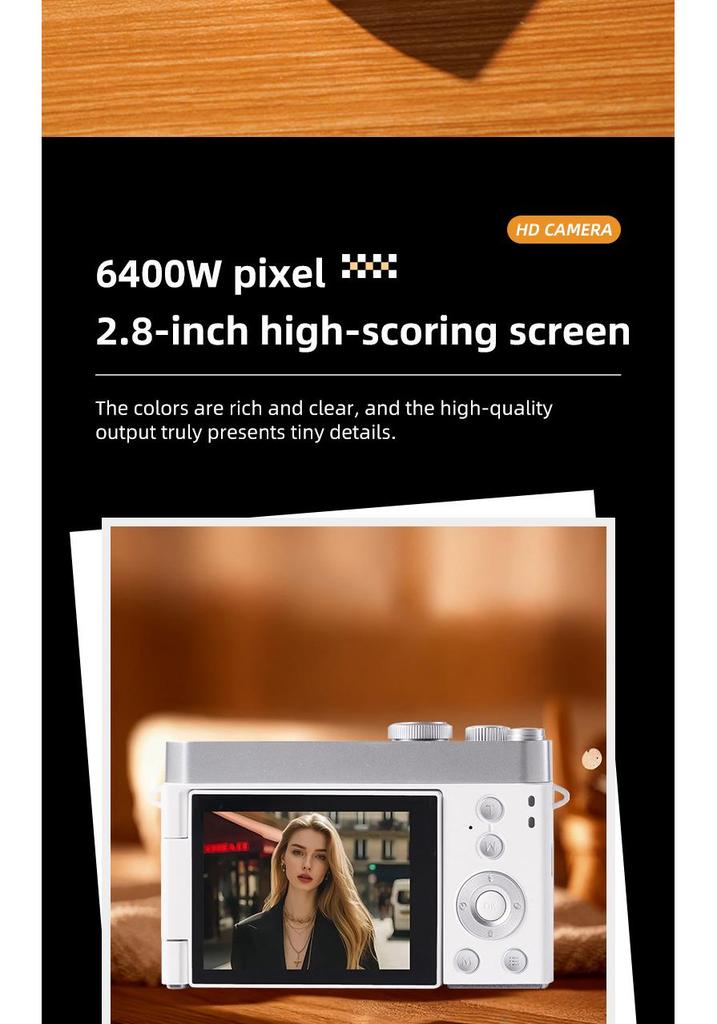 4K HD Retro Camcorder with Flip-out Screen for Students & Travelers