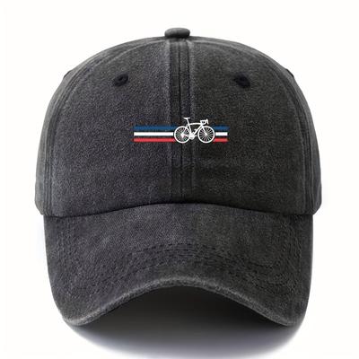 Casquette de baseball de vélo imprimée à la mode, chapeau rétro léger à visière incurvée, adapté aux vacances en plein air, au camping et aux loisirs