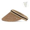 [Helen Kaminski] Bianca Visor Hat Raffia Hat Sun Visor Hat Nougat Black Stripe BIANCA-NB260