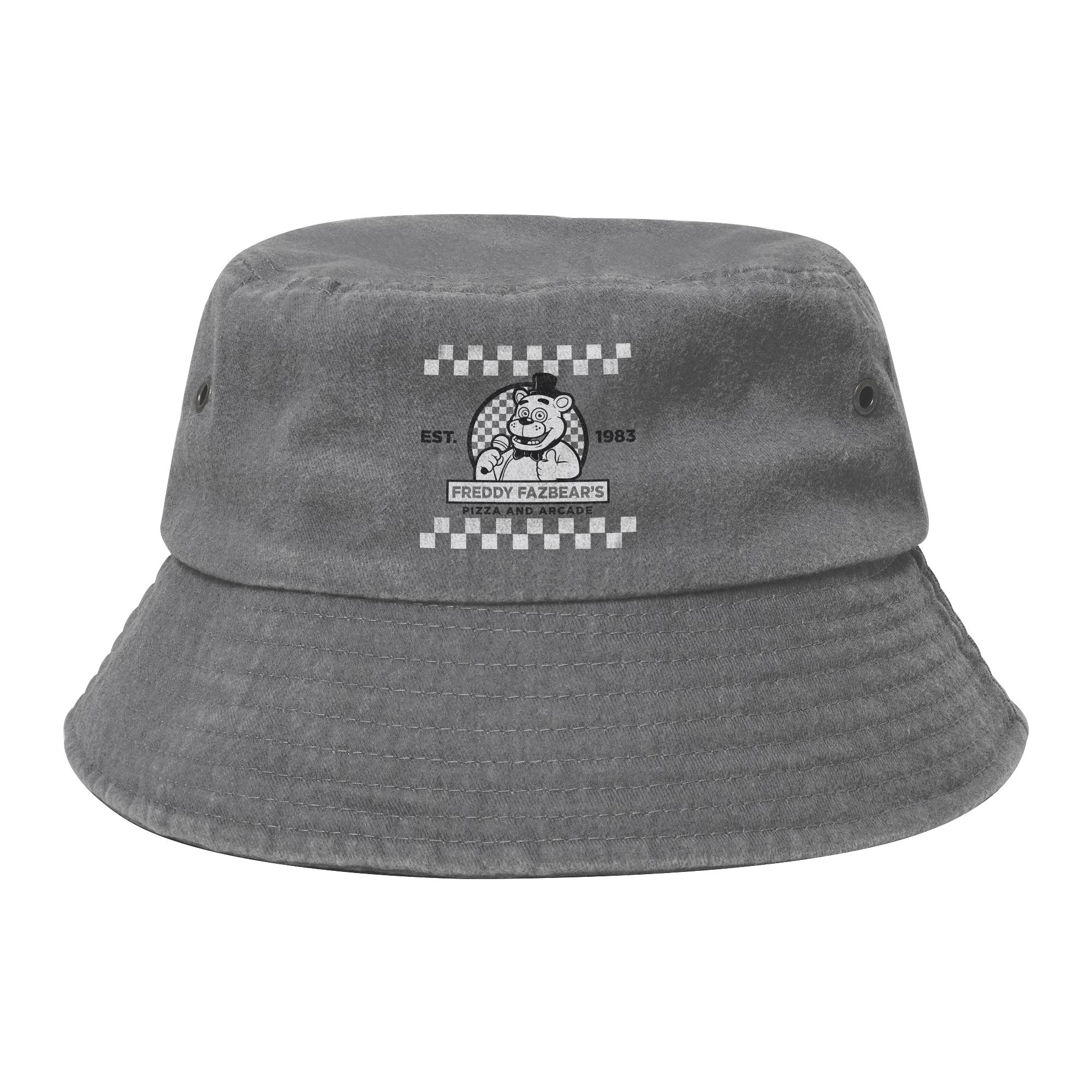 Trendy FNAF At Freddys Bucket Hats Unisex Foldable Outdoor  Fishing Caps Bob Hats One Size