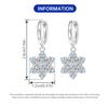 Orstarry S925 Silver Earring Exquisite Blue Snowflake Earring For Women Birthday Gift Silver Jewelry