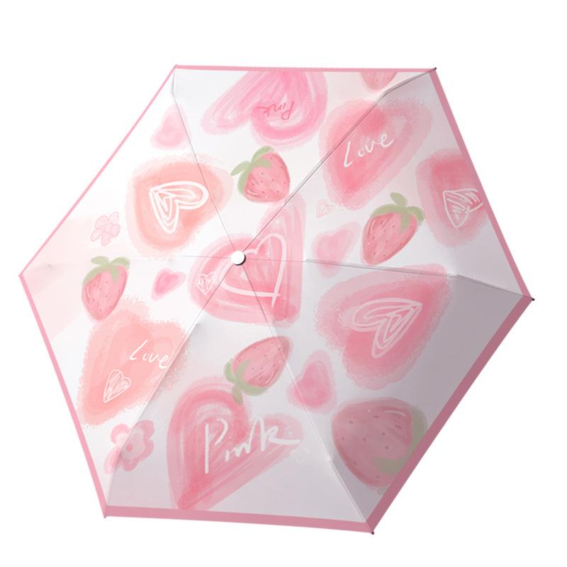 50% Rabatt Vinyl Sonnenschutz Sonnenschirm Anti-UV Kleiner Vitalitätsschirm Liebhabergriff