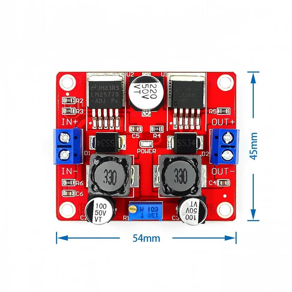 DC-DC Buck-Boost Module LM2596S: Solar-Compatible, Wide Voltage Input