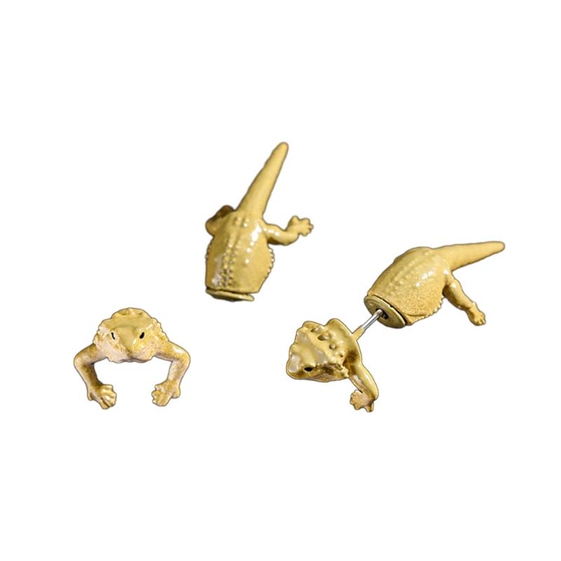 

Gothic Lizard Green Frog Stud Earrings For Women Girls Fashion Vintage Piercing Ear Studs Aesthetics Y2k Jewelry Accessories