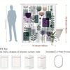 1pc Abstract Floral Shower Curtain - Pastel Foliage Minimalist Modern Print, Durable Polyester Fabric with 12 Hooks,