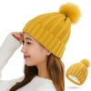 Capprecier Knit Hat for Men and Women with Winter Cold Watch Stylish and Available In 8 One Size Fits Soft and Snowboarding Number Pom-Pom, Hat,