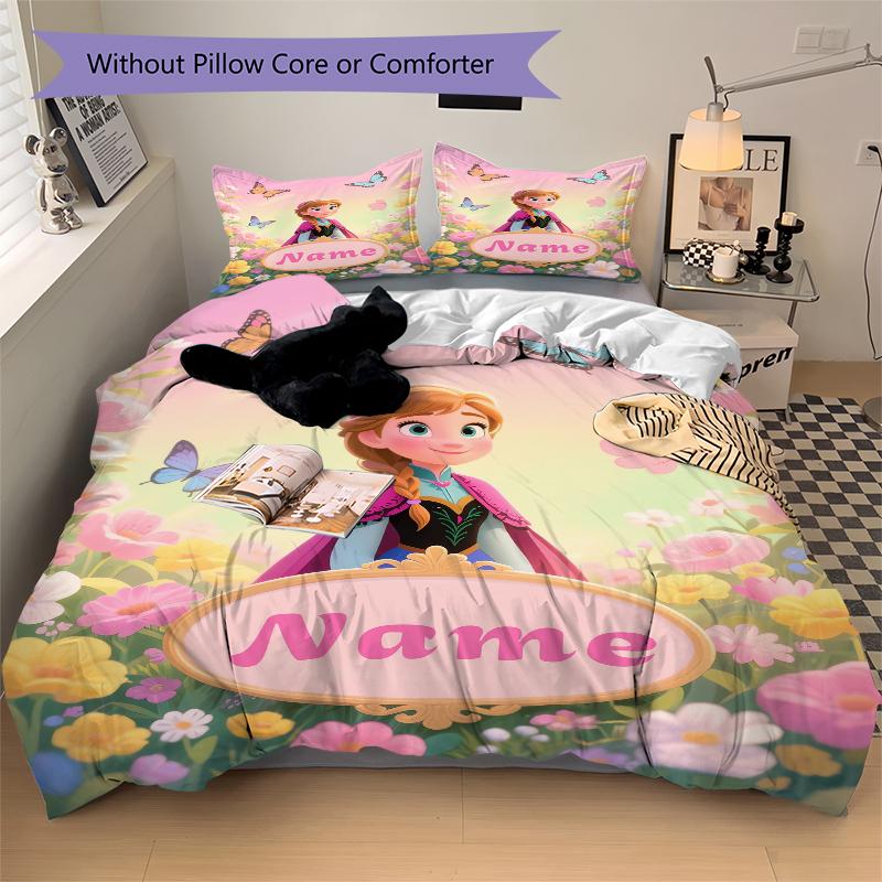 Custom Textile Mermaid Garden Bedding 3 Piece Set HD Print Duvet Cover Pillowcases for Teens Adult Bedroom Decoration