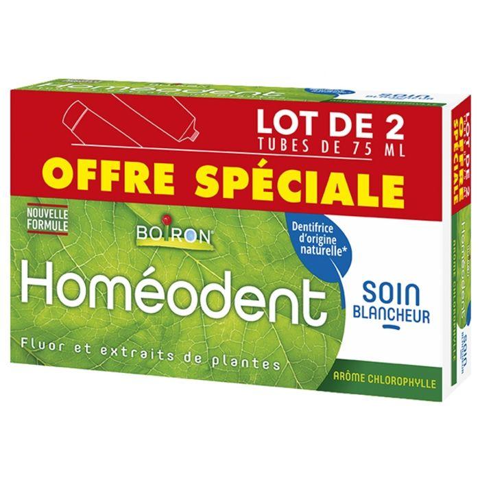 Boiron Homéodent® Soin Blancheur 2 Tubes de 75 ml
