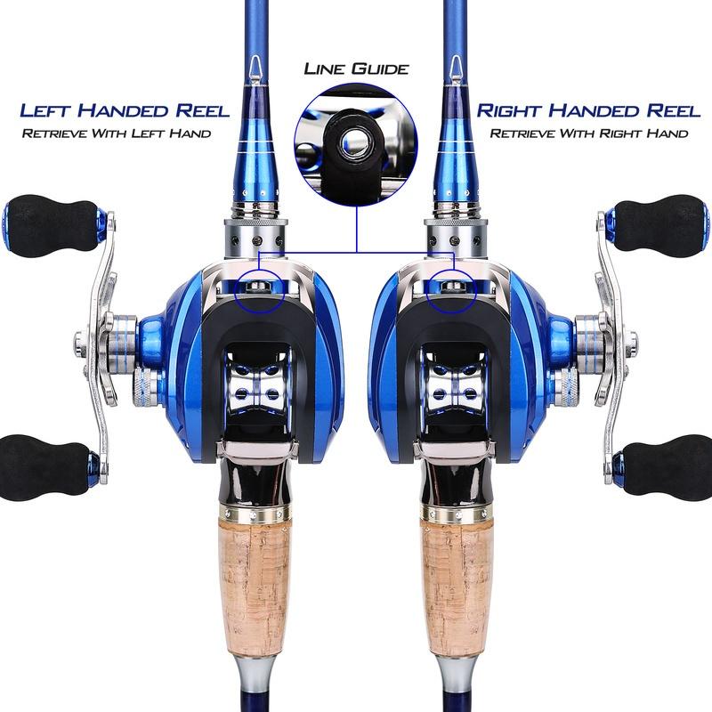 SOUGAYILANG Baitcasting Angelrolle 17 + 1BB 6.3:1 Übersetzungsverhältnis Casting Rollen Bass Karpfen Angelrolle