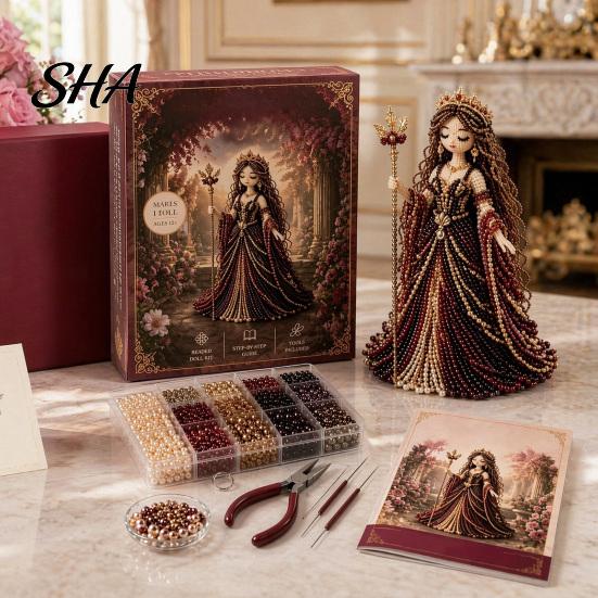 Creative Bead Craft Kit Divine Beaded Goddess Kit, 3D DIY for Adults Art Project with Colorful Beads Teens Women Handmade Gift