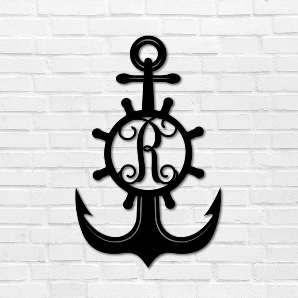 Custom Iron Letter Metal Wall Art Monogram Address Sign Retro Plaque Garage Patio Backyard Garden Decoration 12 Inch