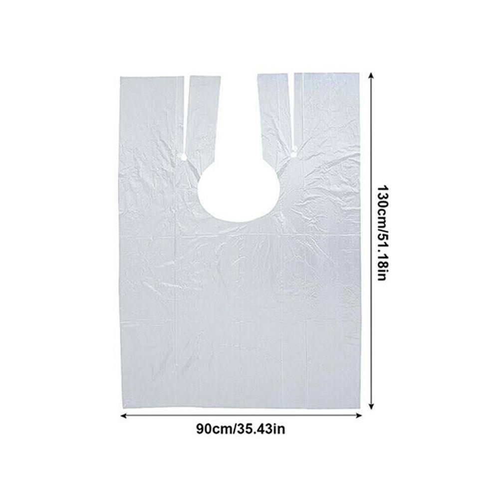 

50 Pcs Salon Hair Dyeing Antifouling Shawl Disposable Plastic Barber Shawl Cape Hairdressing Supply