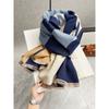 Fashionable Thick Faux Cashmere Plaid Scarf For Winter Warmth