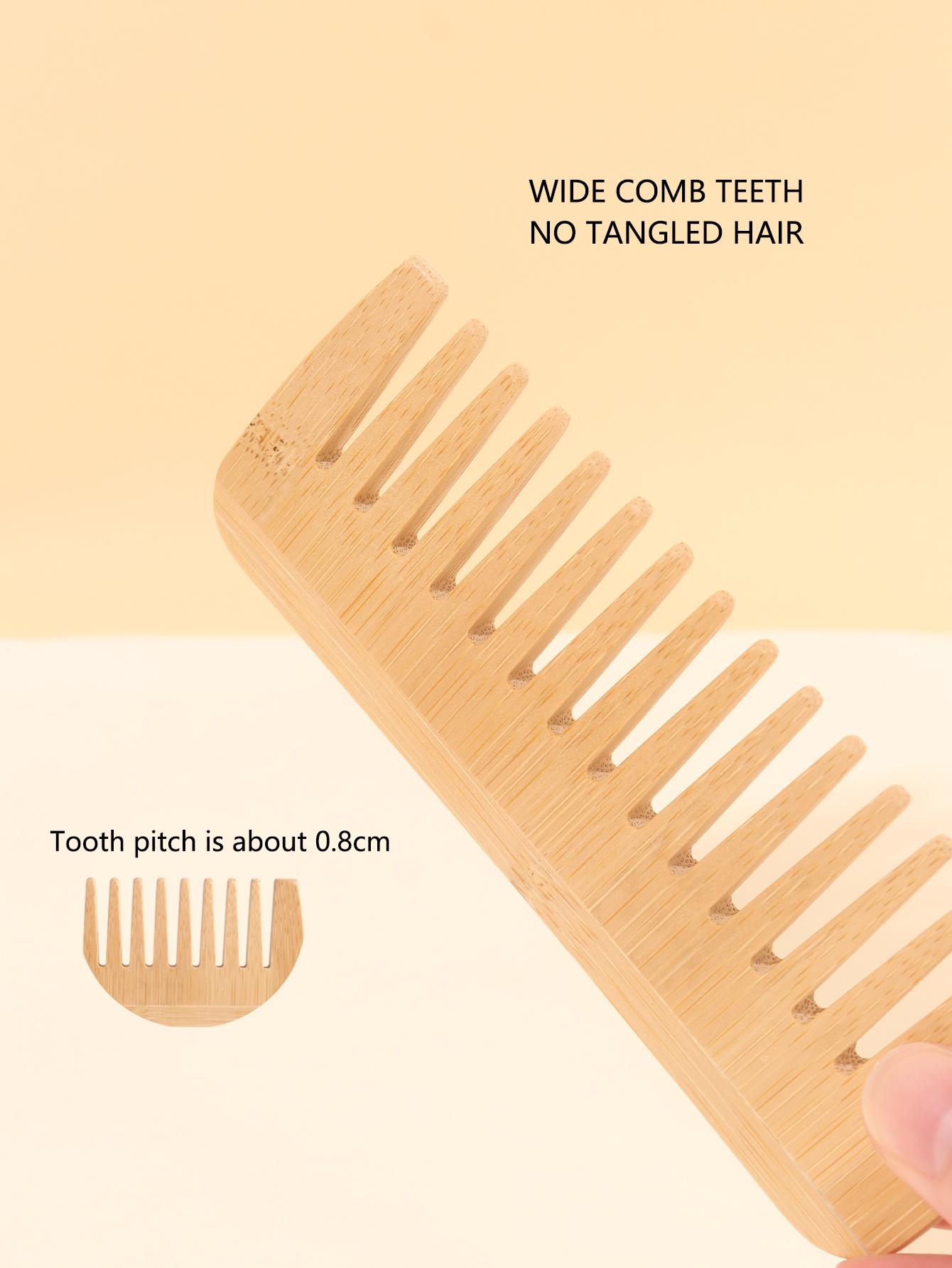 

1pcs natural wood high-quality wide toothed massage wooden comb for smooth and beautiful hair comb Special for real hair wigs