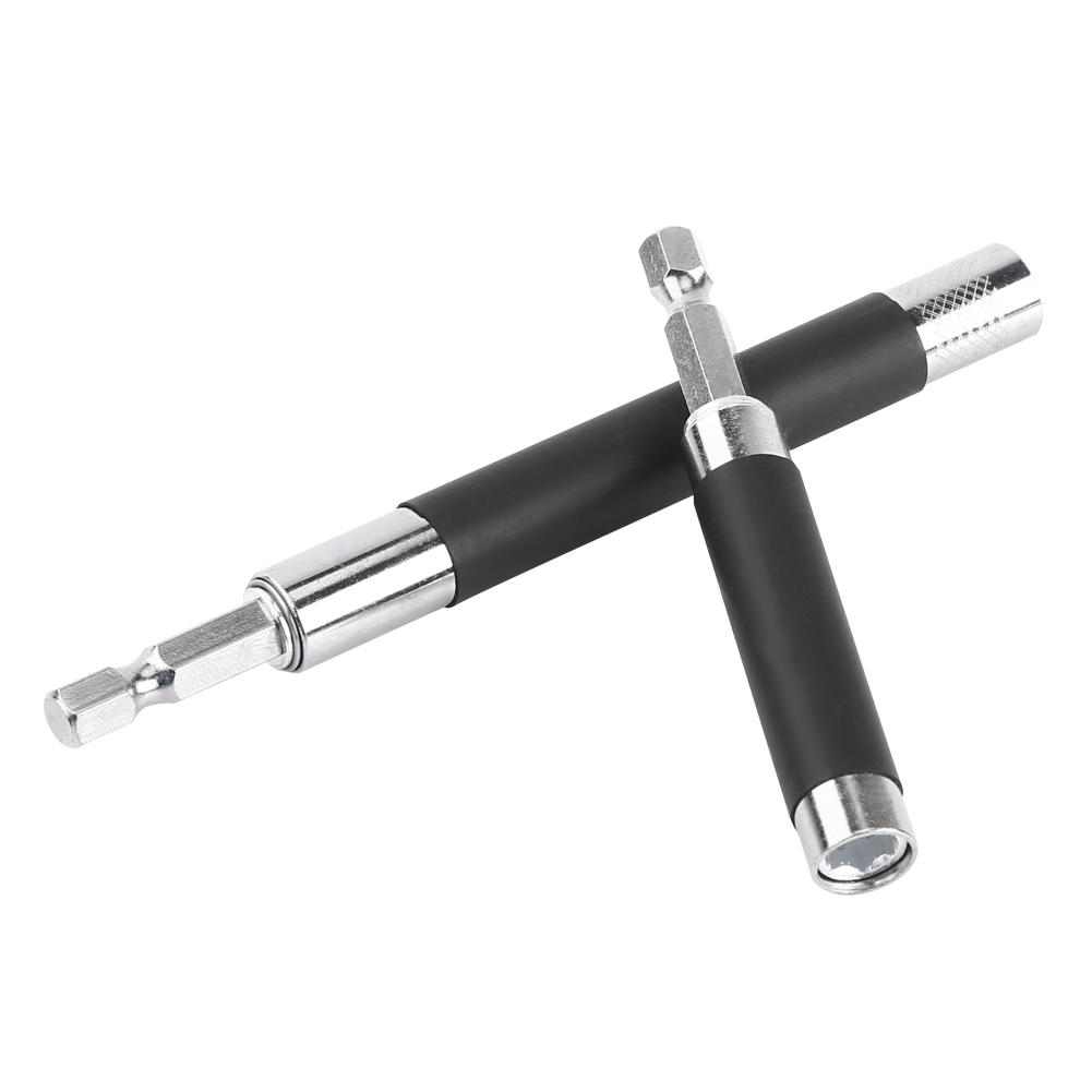2pcs Extendible Hex Shank Socket Magnetic 1 4inch Electric Screwdriver Bit Holder Adapter