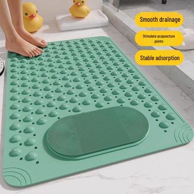Extra Thick Non-Slip Bathroom Mat with Massage Foot Pad and Suction Cups