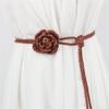 Stylish Handwoven Flower Selfknotted Waistband for Women Seeking Personalizing Retro Fashion Bohemian Waist Rope