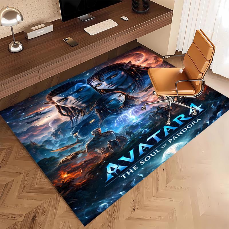 1pc Avatar Print Area Rug - Soft, Washable Non-Slip Indoor Mat, Living Room, Home Office Decorative Rug,Office Decorative