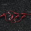 Long Lasting Fishhooks 50Pcs Red Fishing Hook Heavy Duty Metal 45 Degrees Sharp Durable Barbed Freshwater Saltwater Bass Perch Accessories Hooks