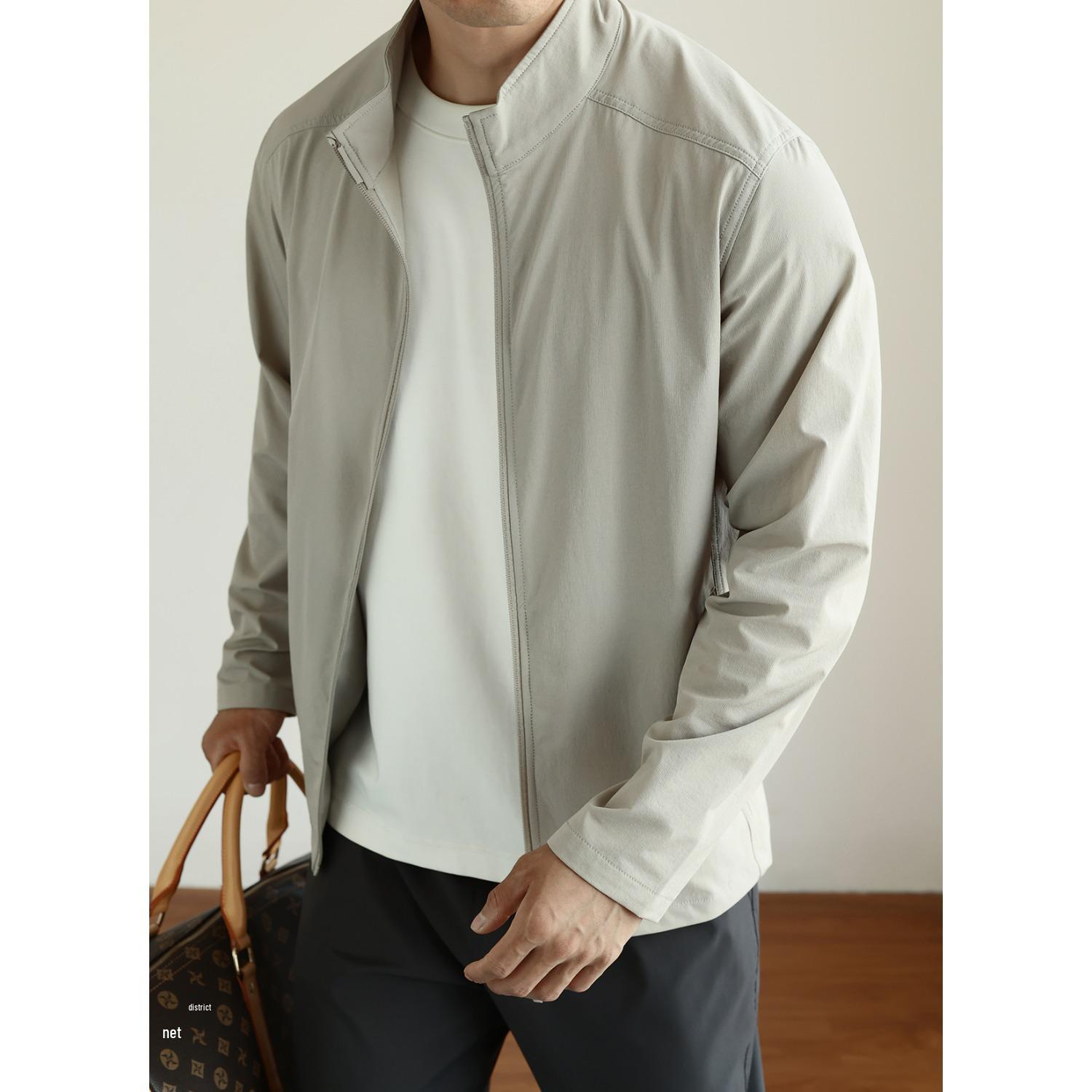 

2026 Spring Men s Retro Stand-up Collar Coach Jacket - Youthful, Loose, Casual Outdoor Workwear L (115-125 lbs) хакі