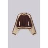 Y2K Gothic Vintage Harajuku Style Colorblock Zip-Up Knit Sweater Women Round Neck Long Sleeve Streetwear Top