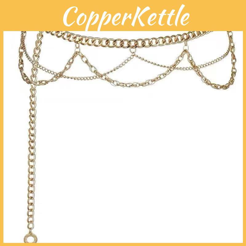 Waist Ladies Metal Chain With Carved Details Elegant Jewelry For Winter Seasons