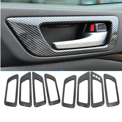 For Toyota Highlander 2015- Carbon Fiber Car Inner Door Handle Cover Door Bowl Frame Trim Accessories Interior Decoration