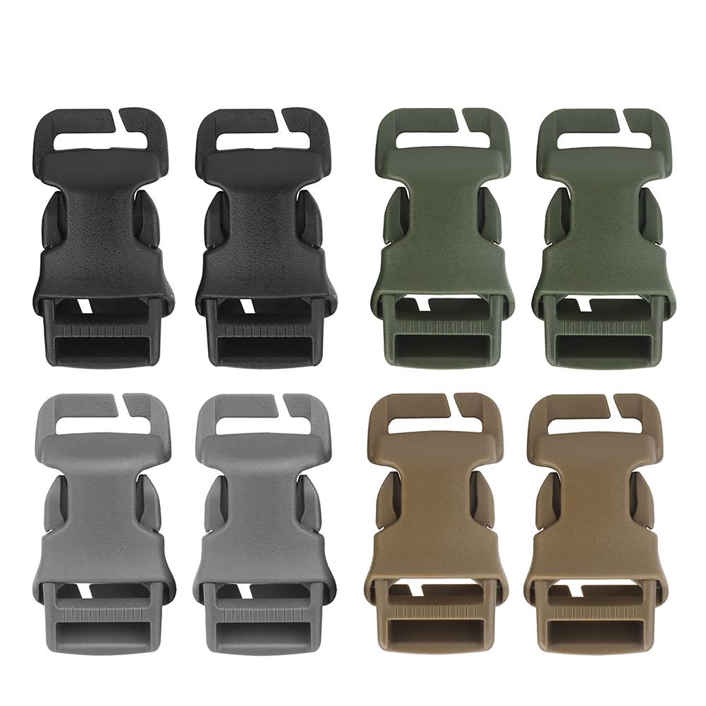 2pcs/set Side Release Buckle With Buckles, 0.98inch Quick Attachment Surface Mount, Modular Attachment Point Buckle Kit For Chest Rig Combat Vest Gear