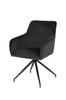 Upholstered Swivel Chair ELDO Velvet Dark Gray