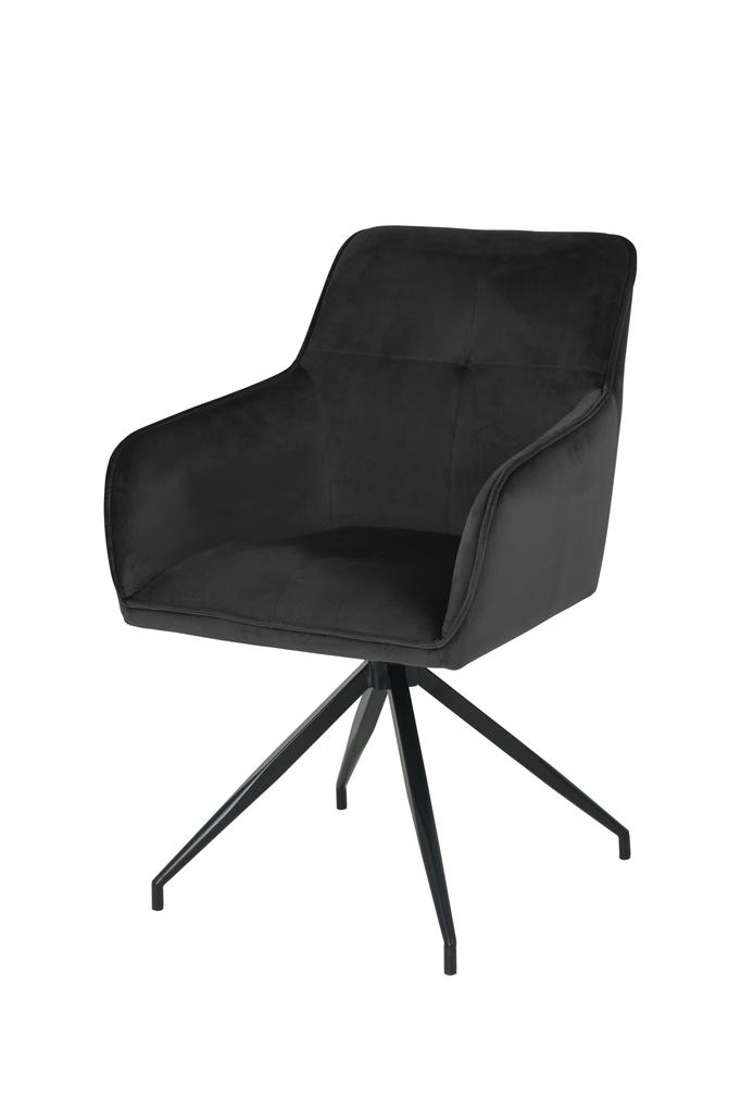 Upholstered Swivel Chair ELDO Velvet Dark Gray