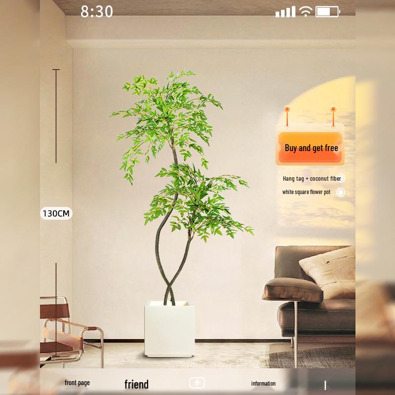 Nandina Luxury Artificial Tree - Indoor Floor Decoration & Bionic Green Plant Potted Ornament