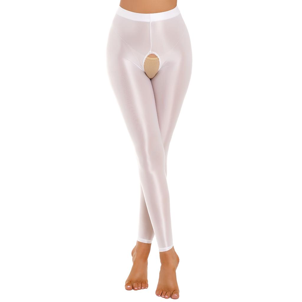 Nylon Glossy Pantyhose Sexy Stockings Shiny Yoga Leggings Sport Women Fitness High Waist Tights