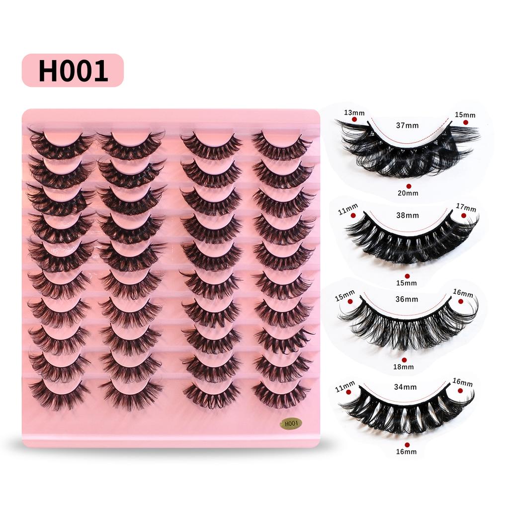 10/20Pairs D Curl Russian Strip Lashes Wholesale Bulk Volume Natural Wispy Fake Eyelashes Makeup Suppliers