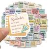 50PCS Reminder Sticker Aesthetic Scrapbook Graffiti Laptop DIY Phone Decals Luggage Scrapbook Skateboard Notebook Stickers