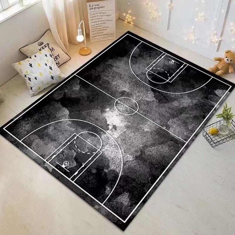 Dywan do salonu z motywem piłki nożnej Dekoracja sofy Mata podłogowa Dywan pole piłkarskie do pokoju dziecięcego