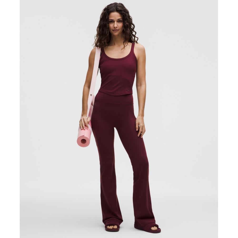 Lululemon Nulu Ribbed Cropped Tank Top  Heart Burgundy Bay