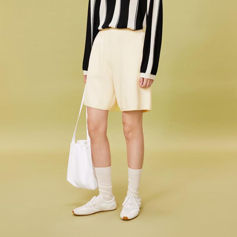 Women's Wool Knit Elastic Waist Shorts