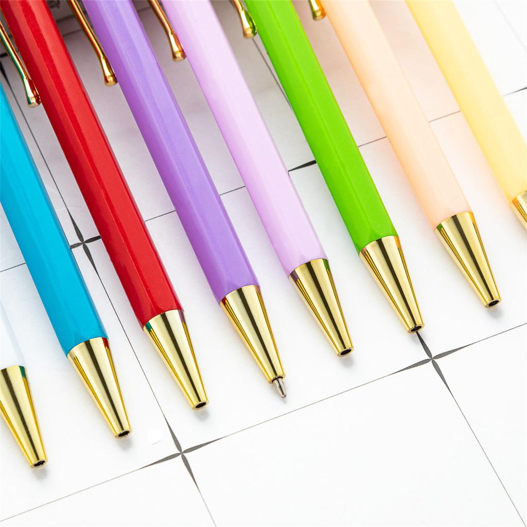 6x 1,0mm Kugelschreiber Schreibstift Einziehbarer Kugelschreiber Business-Stift Ölstift für Büro Schule Klassenzimmer