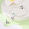 Original Charms Copper Flower-Based Plants Insect Pendants Beads Fit Bracelet Women Jewelry Making Diy Gift