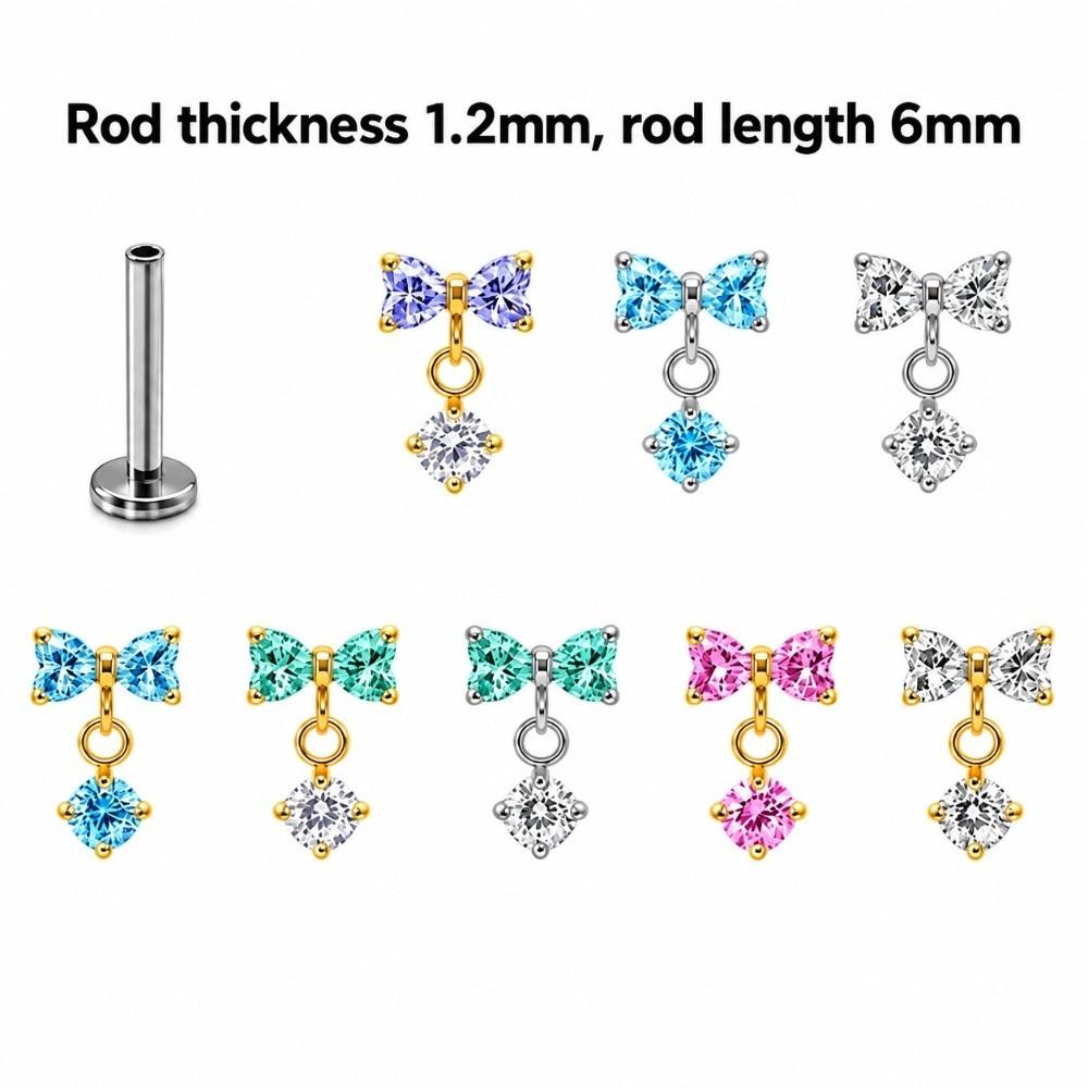 Dangle Charm Body Piercing Jewelry G23 Titanium Ear Piercing Stud Cartilage Piercing