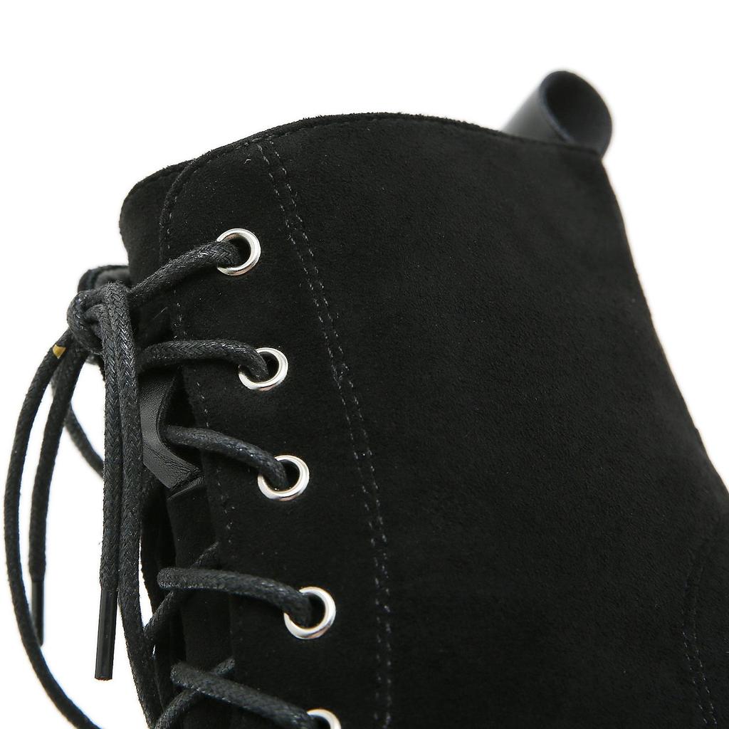 Gdgydh Damenstiefel Goth Spinnennetz Bestickte Schuhe Hoher Absatz Stiefeletten Hohe Plateauschuhe Qualität Mode Punk Klobige Absätze Reißverschluss