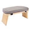 Wooden Meditation Bench Ergonomic Detachable Meditation Kneeling Stool Soft Cushion for   with Carry Bag
