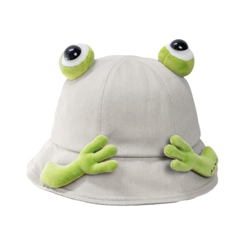 Unisex Froschform Eimerhut Breite Krempe Outdoor Sommer Frühling Faltbarer Fischerhut Sonnenschutz Geschenke für Freundin