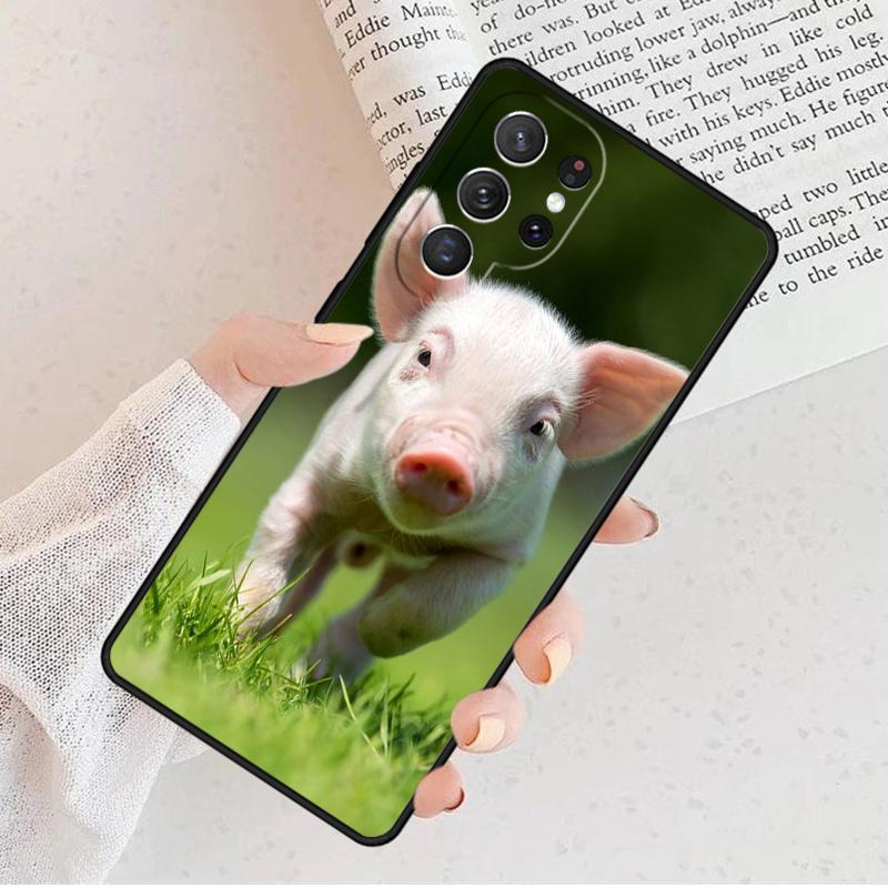 Funny Cartoon Pig Phone Case For Samsung Galaxy S25 S23 S30 S8 S21 S20 FE S24 S22 Note 10 20 Plus lite Ultra