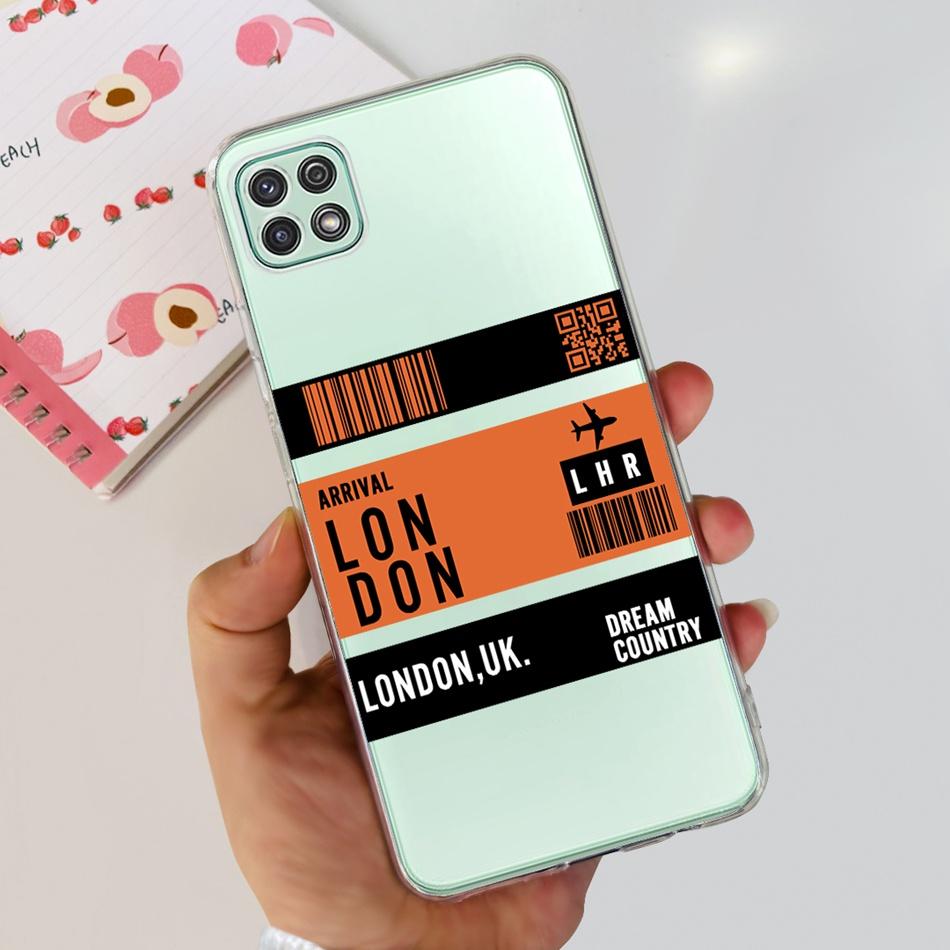 Stylish Phone Case For Samsung Galaxy A22 5G A22S A22 4G Transparent TPU Soft Silicone Back Cover For Samsung A22 A225F A226B