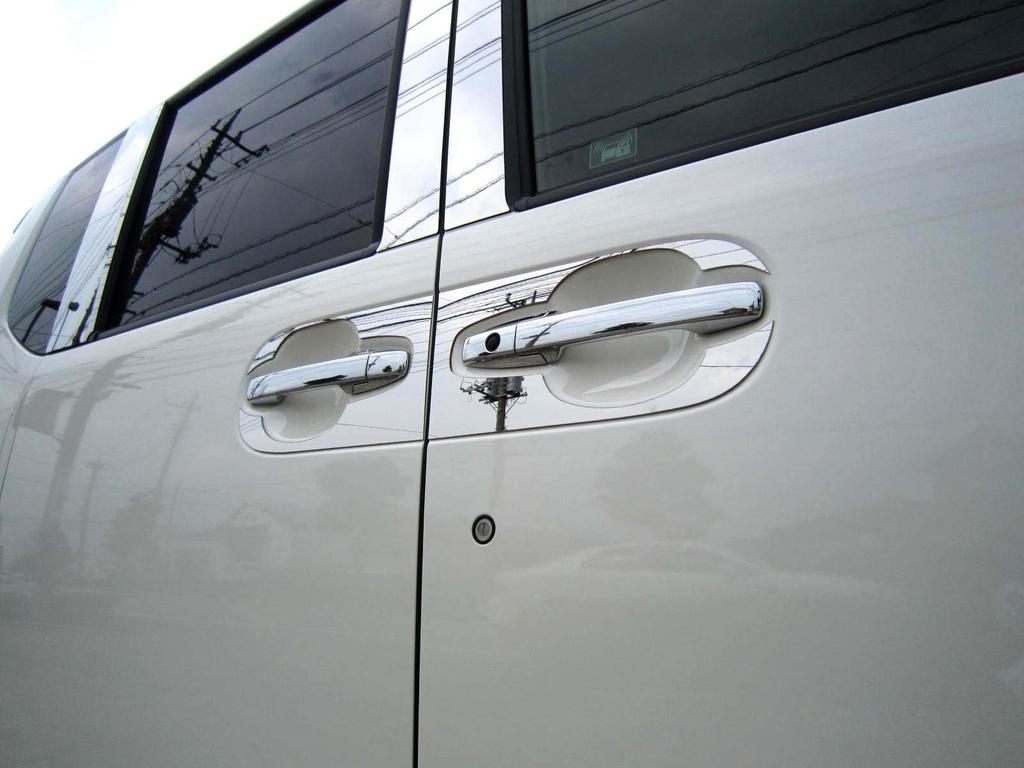 BRIGHTZ Custom Finish Stainless Steel Plated Door Handle Covers for and Custom 6236 N-BOX JF1/JF2 Ultra-Mirror (Plate) N-BOX, N-BOX, N-BOX, N-BOX