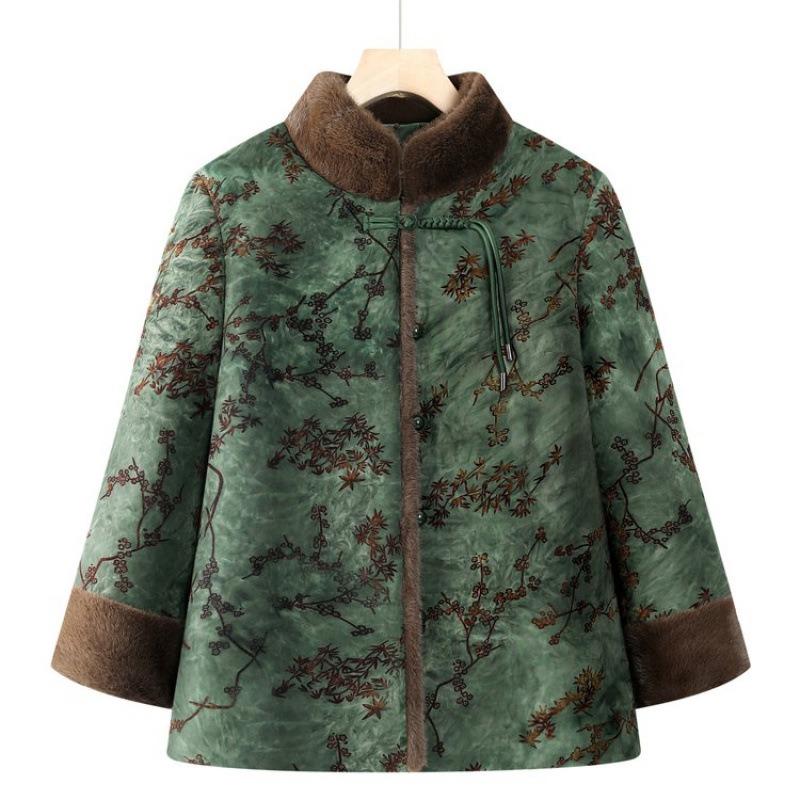 

Зимняя одежда бархатная утолщенная стеганая куртка стеганая куртка стеганая куртка теплая куртка 5XL [recommended 150-80kg] зелёный